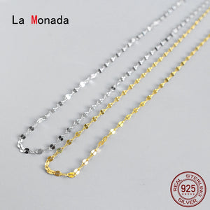 925 Silver Chain Necklace For Women Rippled Choker Silver 925 Jewelry