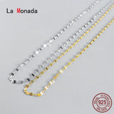 925 Silver Chain Necklace For Women Rippled Choker Silver 925 Jewelry
