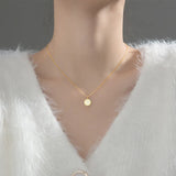 925 Silver Chain Necklace For Women Round Chinese Lucky Happy