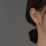 925 Silver Glossy Flower Hoop Earrings for Women