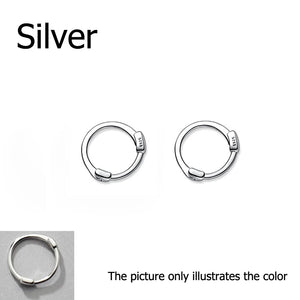 Monada 925 Silver Woman Earring Minimalist Ear Piercing Small Hoop Earrings