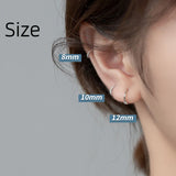 Monada 925 Silver Woman Earring Minimalist Ear Piercing Small Hoop Earrings