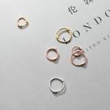 Monada 925 Silver Woman Earring Minimalist Ear Piercing Small Hoop Earrings