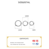 Monada 925 Silver Woman Earring Minimalist Ear Piercing Small Hoop Earrings