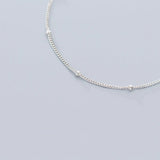 925 Silver Beads Chain Bracelet Women's Jewelry Minimalist