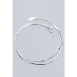925 Silver Bracelets Classic Double Layer Chain Jewelry For Women