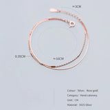 925 Silver Bracelets Classic Double Layer Chain Jewelry For Women