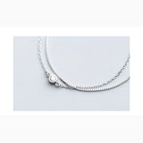 925 Sterling Silver Bracelets For Women Double Layer Silver Bracelet 925