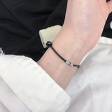 925 Sterling Silver Couple Classic Rope Bracelets Thread Line Silver Jewelry