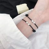 925 Sterling Silver Couple Classic Rope Bracelets Thread Line Silver Jewelry