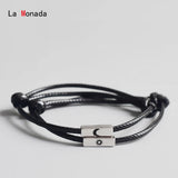 925 Sterling Silver Couple Classic Rope Bracelets Thread Line Silver Jewelry