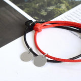925 Silver Couple Red Rope Bracelets - Silver Jewelry
