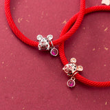 925 Silver Zodiac Mouse Red Rope Bracelets Women
