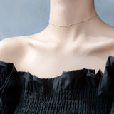 925 Silver Bead Ball Chain Necklace Women Jewelry
