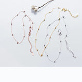 925 Silver Bead Ball Chain Necklace Women Jewelry