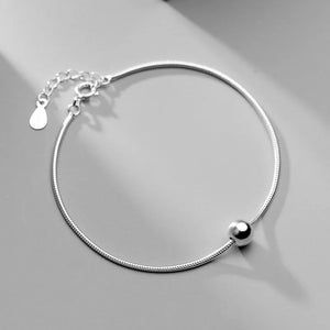 925 Silver Snake Chain Bracelet Adjustable for Women