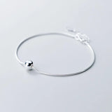 925 Silver Snake Chain Bracelet Adjustable for Women