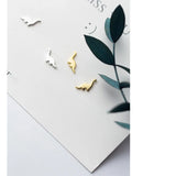 Dinosaur Minimalist Women Silver 925 Stud Earrings Fine Jewelry