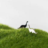Dinosaur Minimalist Women Silver 925 Stud Earrings Fine Jewelry