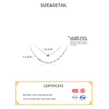 925 Silver Layered Chain Necklace for Women