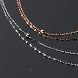 925 Silver Layered Chain Necklace for Women