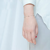 925 Silver Ball Bracelet Women's Minimalist Chain