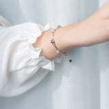 Fine Silver 925 Double Box Chain Bracelet for Women