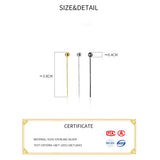 925 Sterling Silver Bead Tassel Women Drop Earrings