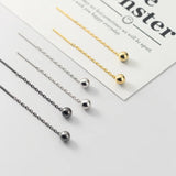 925 Sterling Silver Bead Tassel Women Drop Earrings