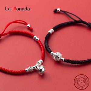 925 Silver Couple Red Thread Bracelets For Women