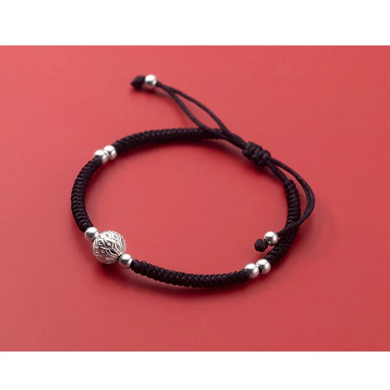 925 Silver Couple Red Thread Bracelets For Women