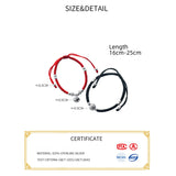 925 Silver Couple Red Thread Bracelets For Women