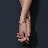 925 Silver Couple Red Thread Bracelets For Women