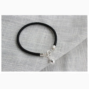 925 Sterling Silver Bracelet Red Thread String Rope Bracelet For Women