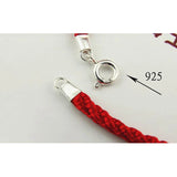 925 Sterling Silver Red Thread Rope Bracelet For Women