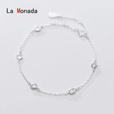 Red Bead Bracelet 925 Sterling Silver Womens Jewelry