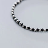 Silver 925 Sterling Rope Bracelet Fine Jewelry Chain Women's Bracelet