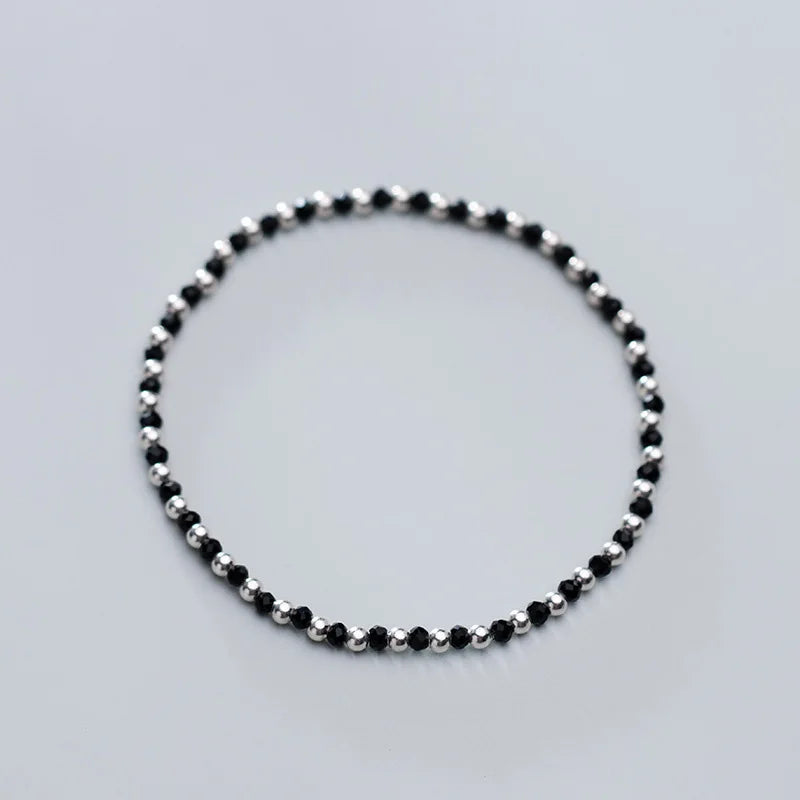 Silver 925 Sterling Rope Bracelet Fine Jewelry Chain Women's Bracelet