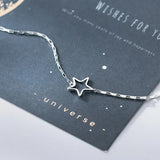Women's Silver 925 Sterling Chain Bracelet Star Jewelry