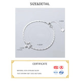 Women's Silver 925 Sterling Chain Bracelet Star Jewelry