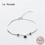 Womens Bracelets Silver 925 Square Box Chain Jewelry