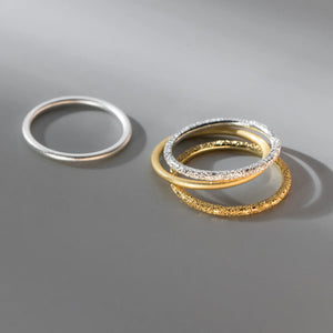 Frosting 999 Pure Silver Women Ring Special Shine Plain Girls Ring