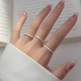 Frosting 999 Pure Silver Women Ring Special Shine Plain Girls Ring