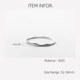 Wave 925 Sterling Silver Rings For Women Irregular Wedding Women Ring