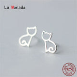 Cat Earings Studs 925 Sterling Silver Small Stud Earrings For Women