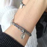 925 Silver Bracelet Moon Star Rope Couple Bracelets Women