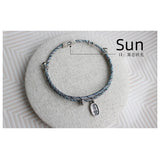925 Silver Bracelet Moon Star Rope Couple Bracelets Women