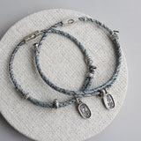 925 Silver Bracelet Moon Star Rope Couple Bracelets Women