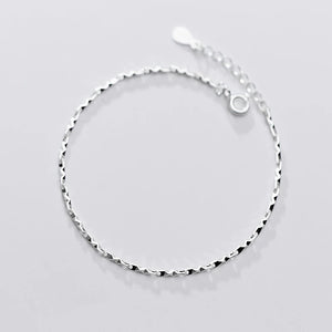 Minimalist Sterling Silver Bracelet 925 Women Jewelry