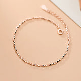 Minimalist Sterling Silver Bracelet 925 Women Jewelry